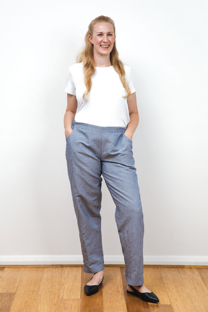 Kristy Pants Trouser Add-On Womens PDF Sewing Patterns Front